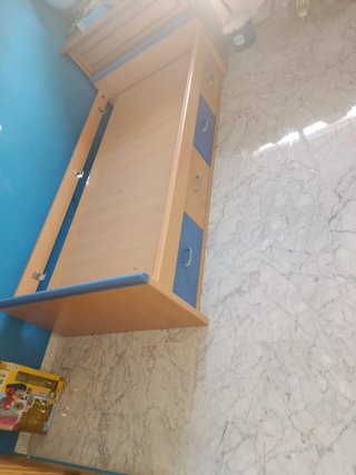 Cama infantil madera maciza con cajones