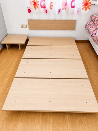 Conjunto Tatami Mesita y Cabecero Madera