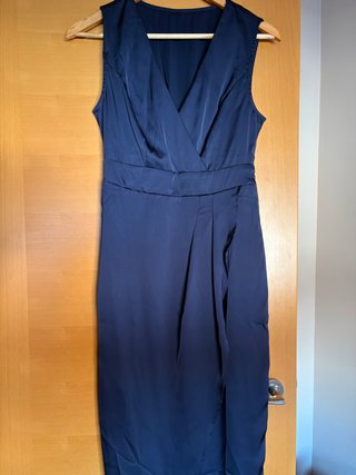 Vestido azul sin mangas