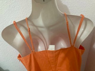 Vestido Naranja Tirantes Cruzados