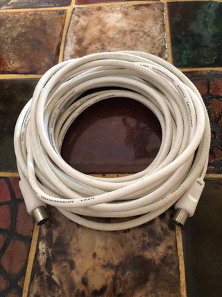 Cable Antena coaxial TV Hama Macho-Hembra 7m