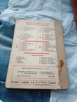 Libro Matemáticas 2*. Año 1964