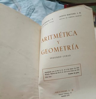 Libro Matemáticas 2*. Año 1964