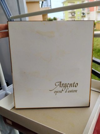 Quadro incisione lastra argento ORO 18 Kt.