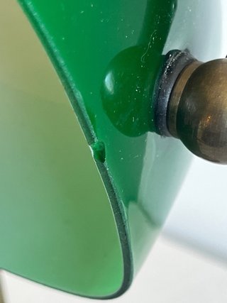 Lampada da banchiere verde ottone