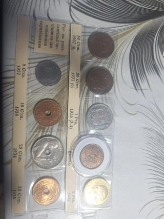 Lote de monedas antiguas españolas