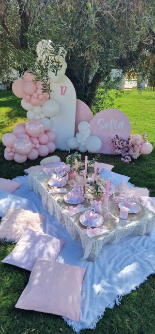 Picnic Mesa y Cojines Decoración Fiesta