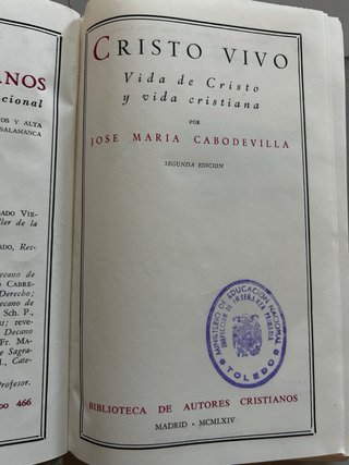 Cristo Vivo Jose Maria Cabodevilla 1964 BAC