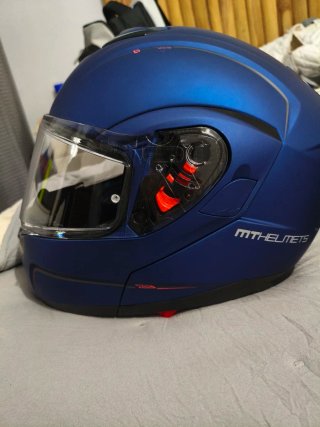 Casco Moto MT Helmets Talla M Azul Mate