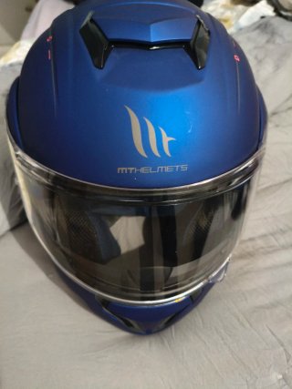 Casco Moto MT Helmets Talla M Azul Mate