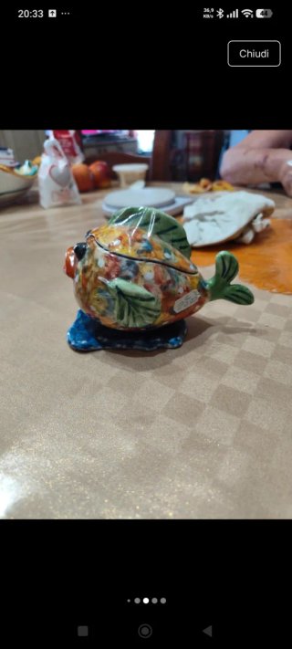 Saliere Pesce Ceramica Vietrese Multicolore