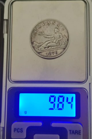 Moneda Plata 2 pesetas 1870 II Republica *73