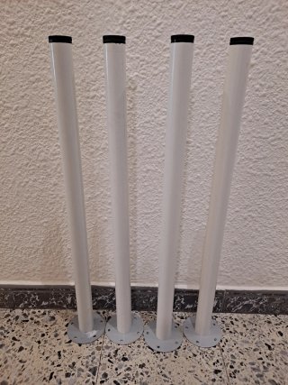 4 Patas Metálicas para Mesa Blancas