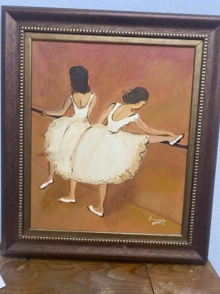 Cuadro de ballet con marco
