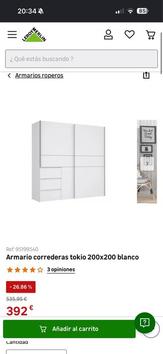 Armario ropero blanco