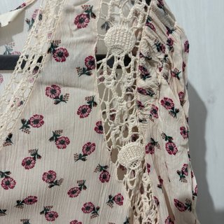 Vestido Largo Flores Rosa Beige Slowlove