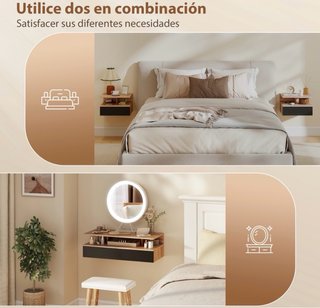 Juego 2 Mesitas de Noche Madera
