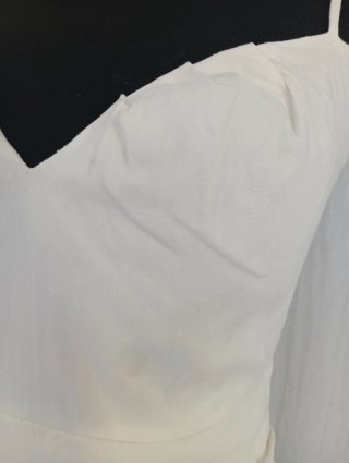 Vestido blanco Mango drapeado