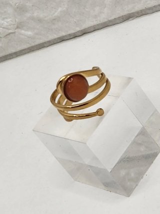 Anillo ajustable chapado en oro
