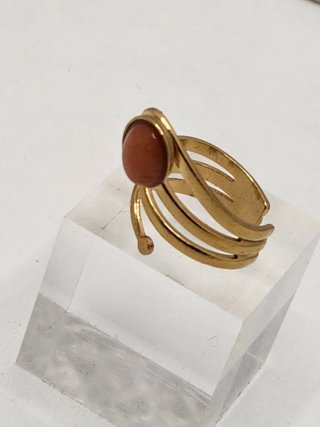Anillo ajustable chapado en oro