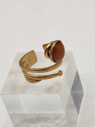 Anillo ajustable chapado en oro