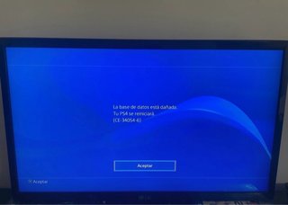 PS4 (PlayStation 4) Nera - Errore del Database - Da Riparare