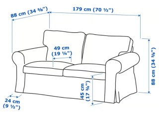 Sofá 2 plazas Ikea gris