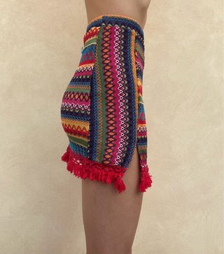 Minigonna Shein Crochet Multicolore Frange tg.S