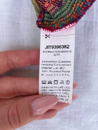 Minigonna Shein Crochet Multicolore Frange tg.S