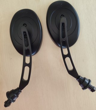 Espejos Moto Aluminio CNC Negros