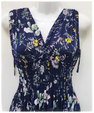 Vestido floral azul talla M