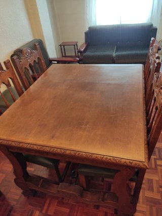 Mesa comedor de madera + 6 sillas