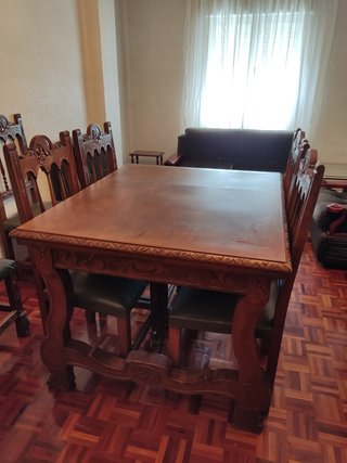 Mesa comedor de madera + 6 sillas
