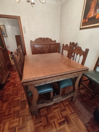 Mesa comedor de madera + 6 sillas