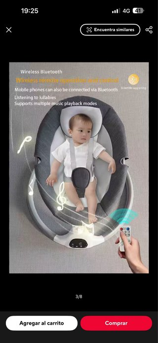 Silla Mecedora Eléctrica para Bebé
