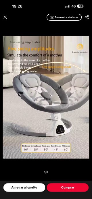 Silla Mecedora Eléctrica para Bebé
