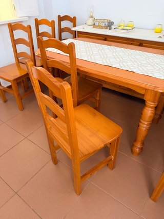 Mueble entrada espejo+Mesa+Aparador+sillas
