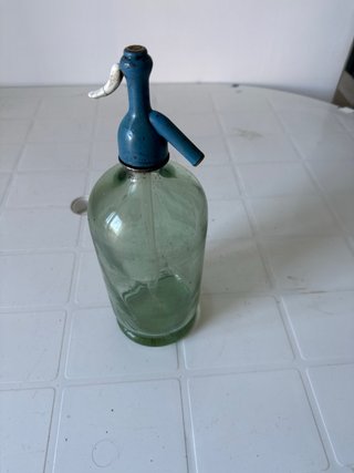 Sifón antiguo de cristal