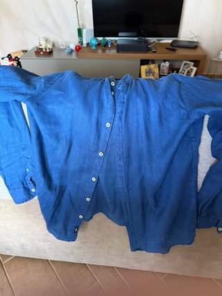 Camicia Refrigewear Lino Blu Elettrico
