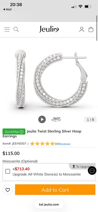 Pendientes Aro Plata Mujer Jeulia