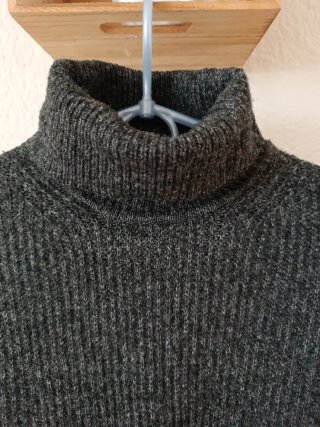 Jersey Sueter largo gris para mujer