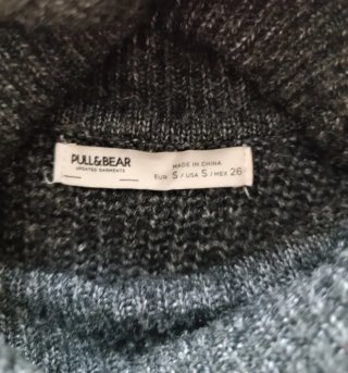 Jersey Sueter largo gris para mujer