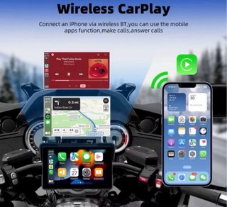 Pantalla Moto CarPlay y Android Auto inalámbrico.