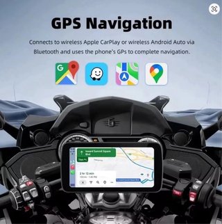 Pantalla Moto CarPlay y Android Auto inalámbrico.