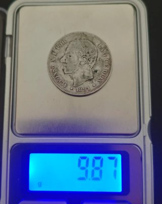 Moneda Plata 2 Pesetas Alfonso XII 1881