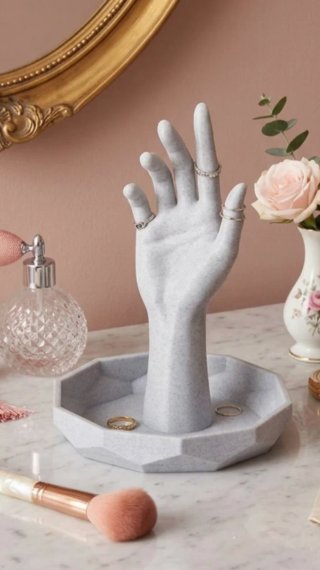 Elegante Joyero Diseño Efecto Mármol