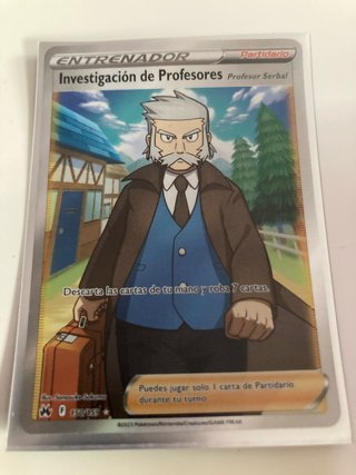 Carta Pokémon Entrenador Investigación de Profesor