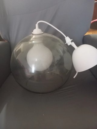 Lámpara de techo cristal y plástico