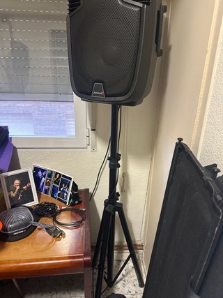 Altavoz autoamplificado negro