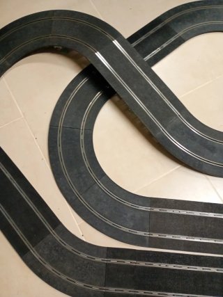 Circuito Scalextric Grande Pista Negra Antigua